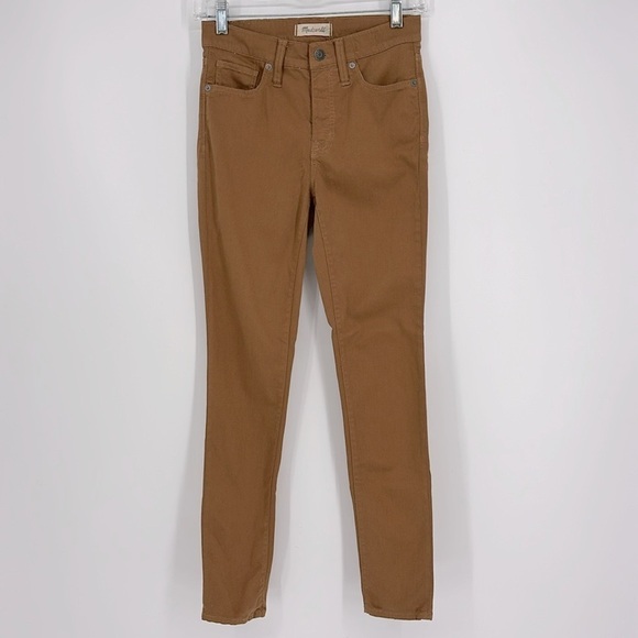 Madewell 9” High-Rise Skinny Sateen Jeans Women’s Size 25 in Burnished Cedar - Picture 2 of 14